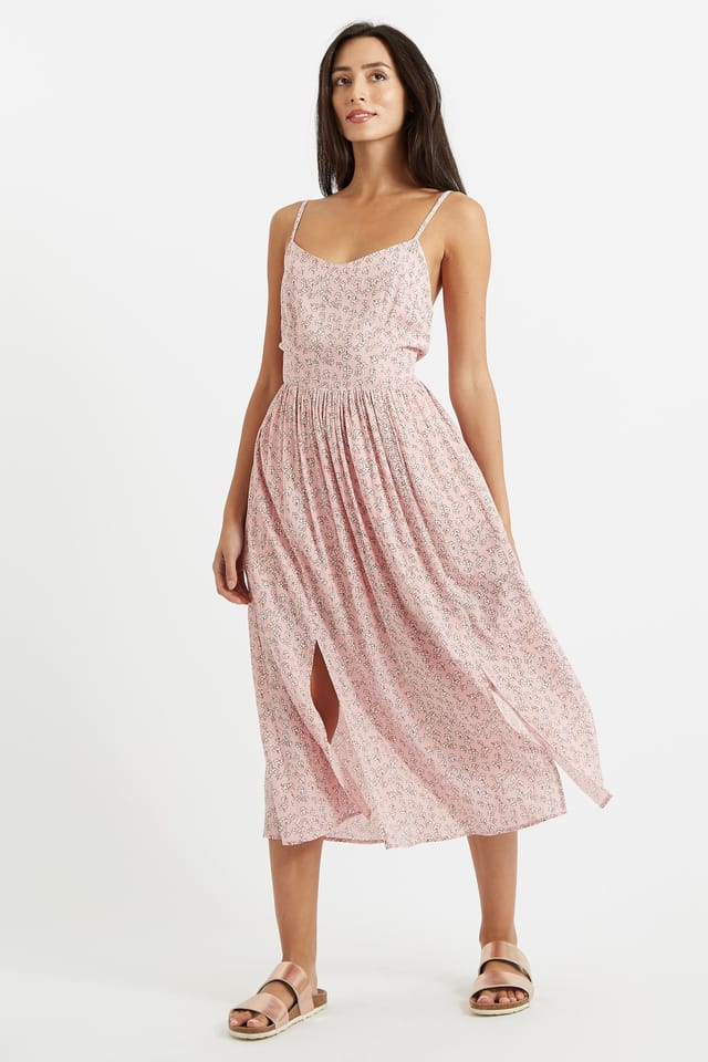 Louche Louche Women's Rialto Lucky Flower Cut Out Back Midi Dress in Pink - 3