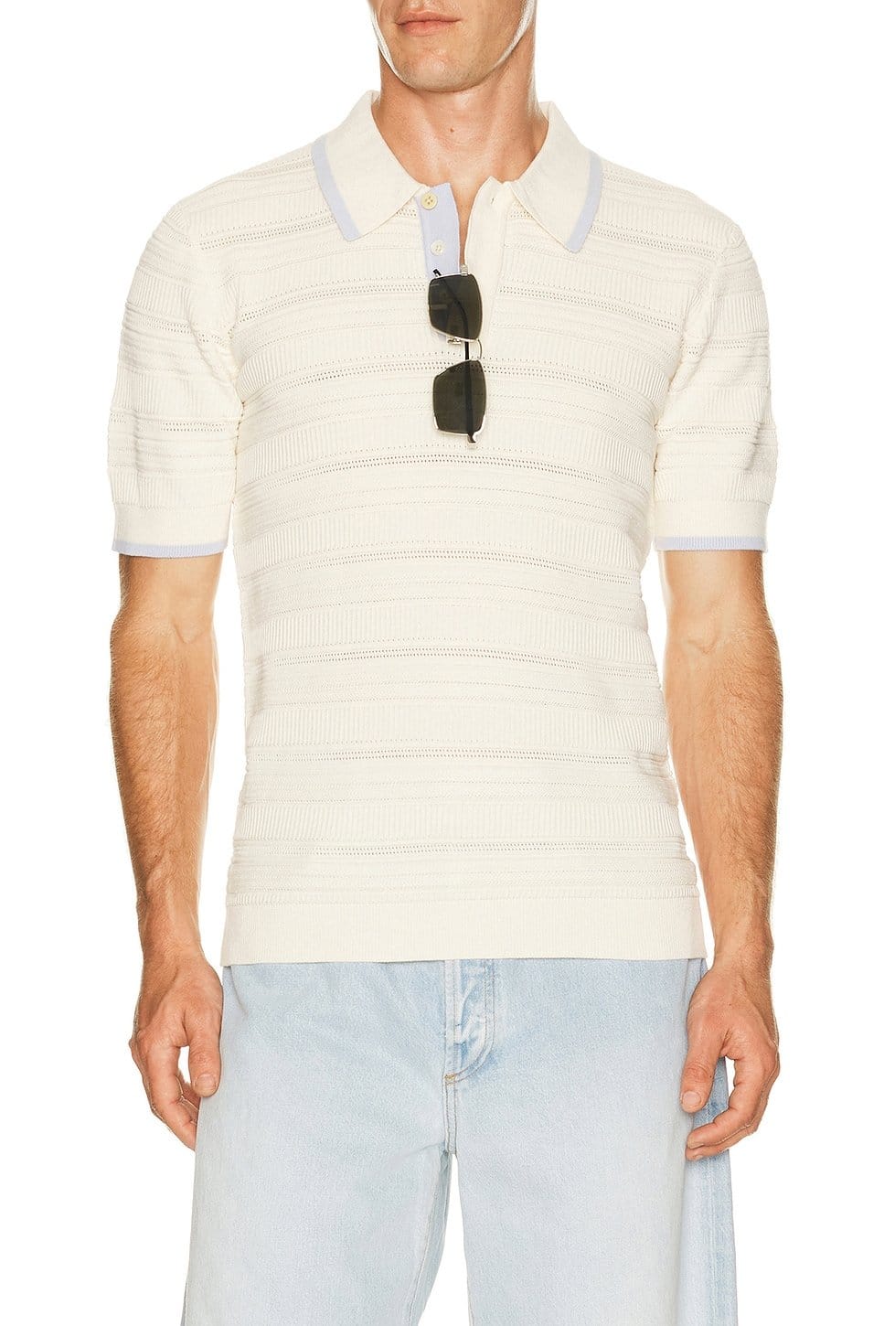 revolve Structured Knitted Regular Fit Polo - 1