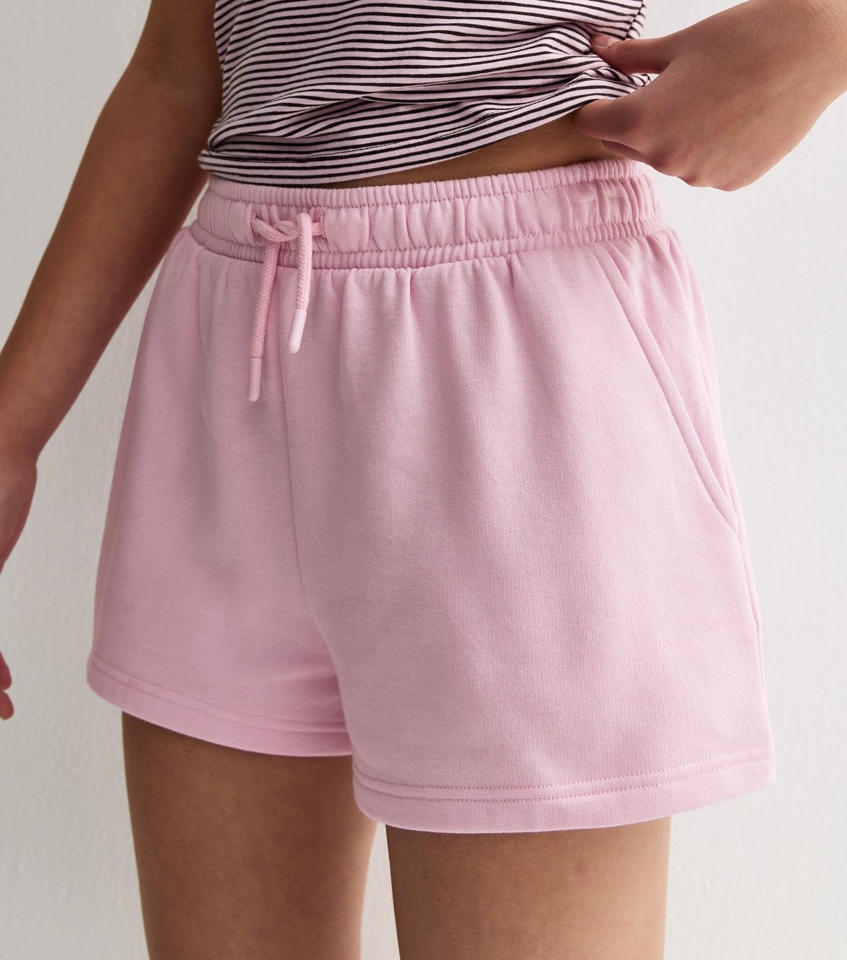 New Look Girls' Light Pink Drawstring Jogger Shorts School New Look - 2