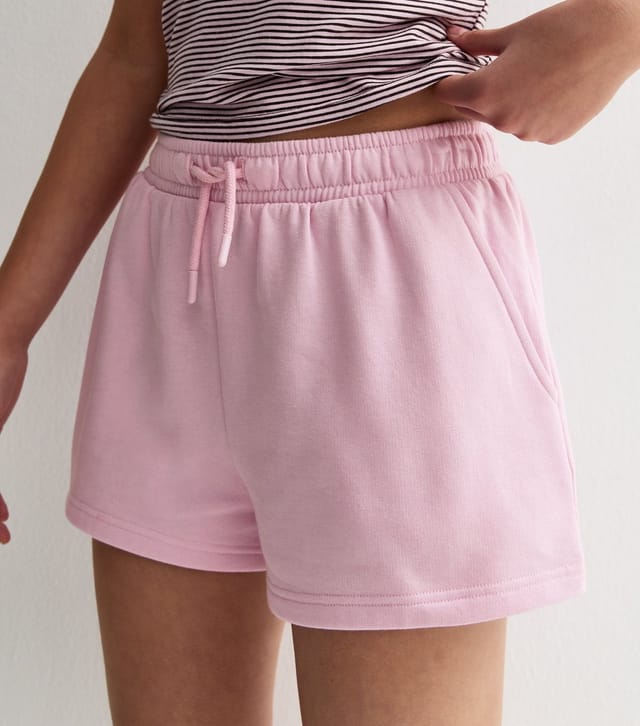 New Look Girls' Light Pink Drawstring Jogger Shorts School New Look - 2