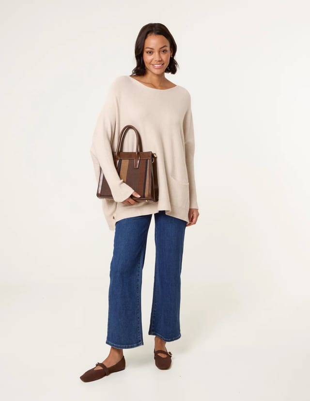 Blue Vanilla Boxy Jumper With Buttons - 2