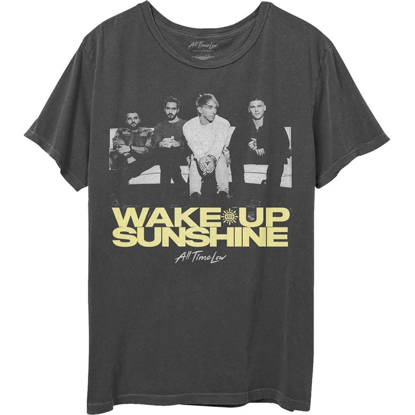 All Time Low All Time Low Men's Wake Up Sunshine Faded T-Shirt in Charcoal - 1