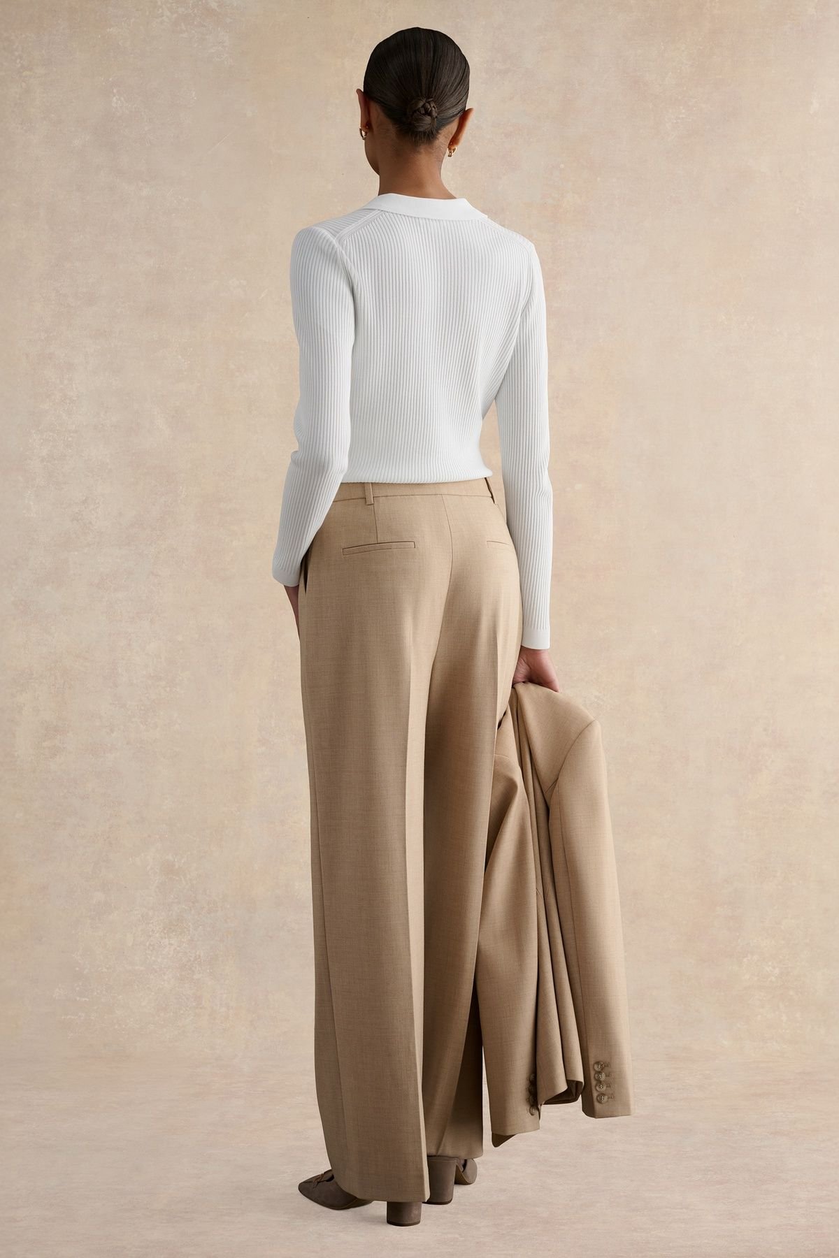 Hobbs London Hobbs London Women's Ashleen Wide Leg Trousers in Camel - 4