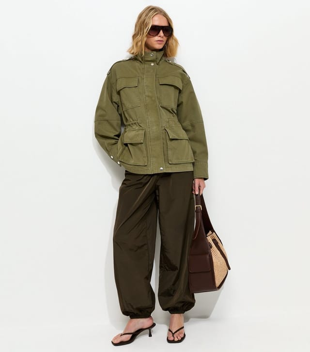 New Look Women's Khaki 4 Pocket Shacket New Look - 3