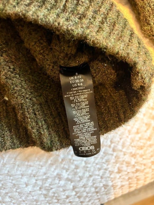 ASOS Design Olive Green Jumper