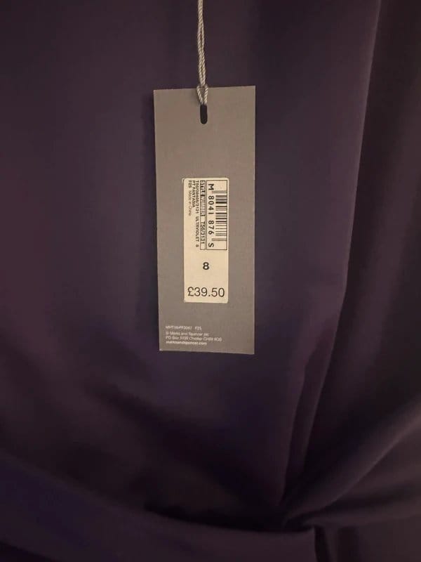 M&S Collection Purple Satin Midi Dress