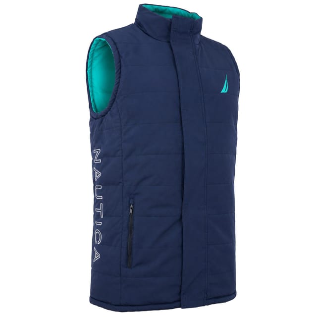 Nautica Nautica Men's Tamar Navy/Green Reversible Gilet in Navy - 2
