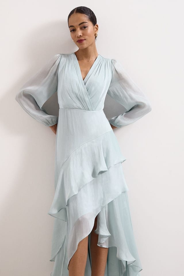 Phase Eight Phase Eight Women's Sylvie V-Neck Maxi Dress in Pale Blue - 3