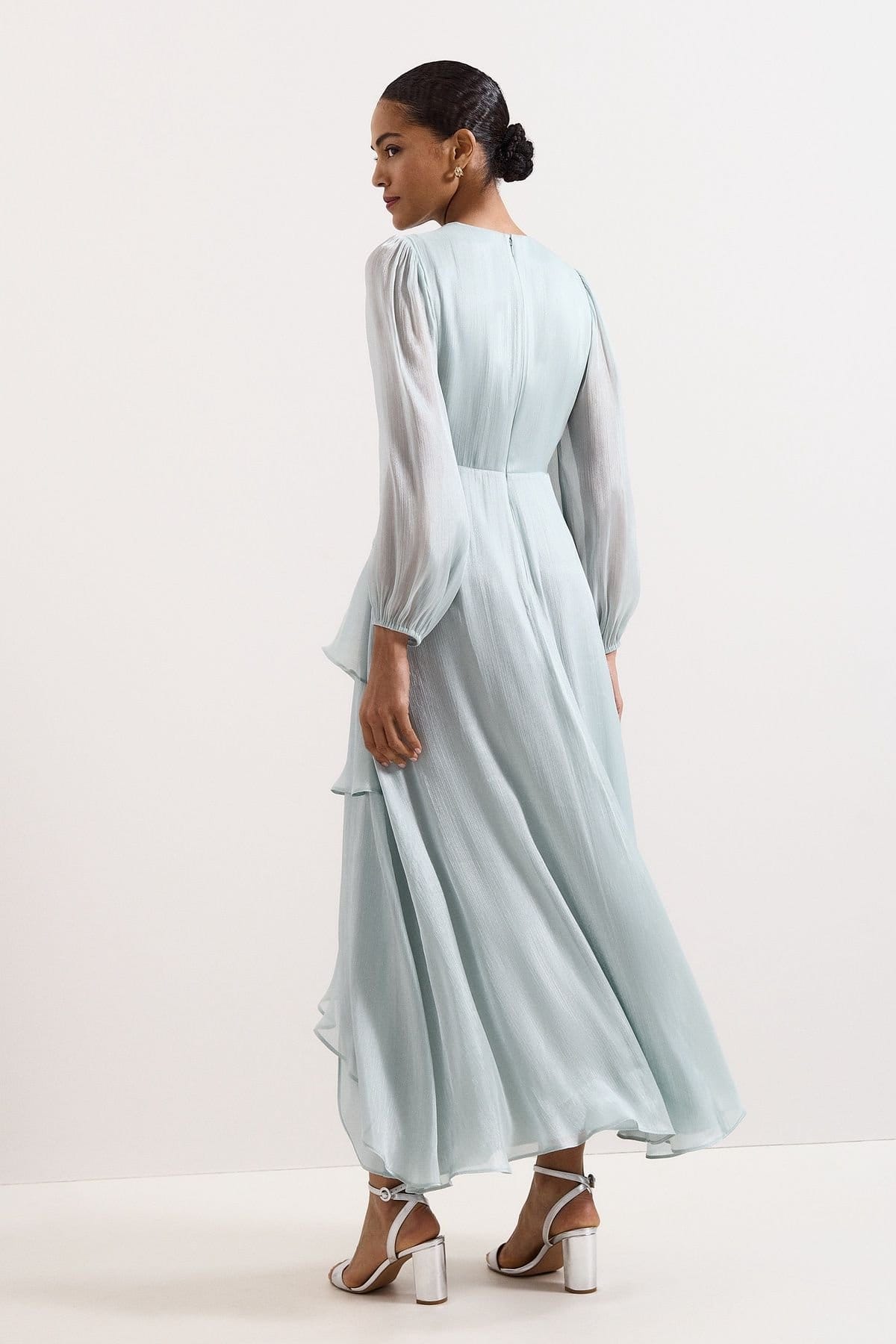 Phase Eight Phase Eight Women's Sylvie V-Neck Maxi Dress in Pale Blue - 4