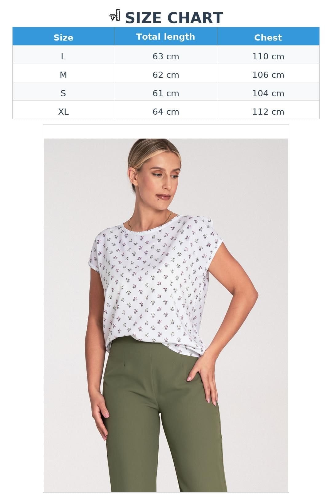 Love Lace Love Lace Women's Simple Short Sleeve Blouse Round Neck Back Clasp - 4