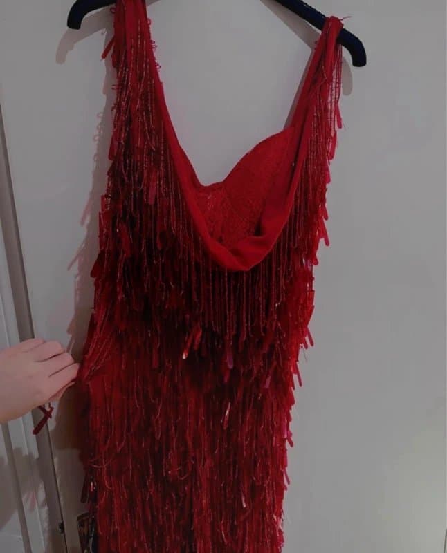 ASOS Asos burgundy embellished beaded maxi dress with lace detail