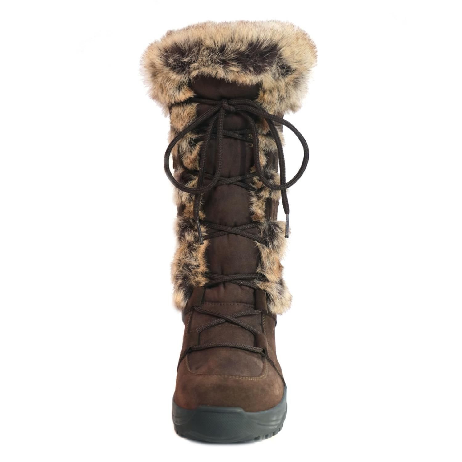 Mammal Mammal Women's 'Lucia2' Full Length Winter Boots with Flip-over Ice Grips in Brown - 2
