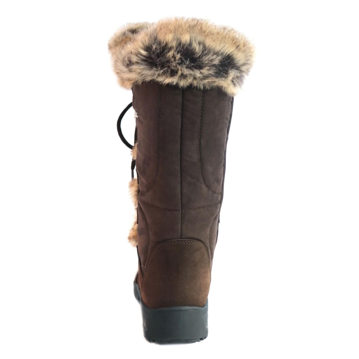 Mammal Mammal Women's 'Lucia2' Full Length Winter Boots with Flip-over Ice Grips in Brown - 3