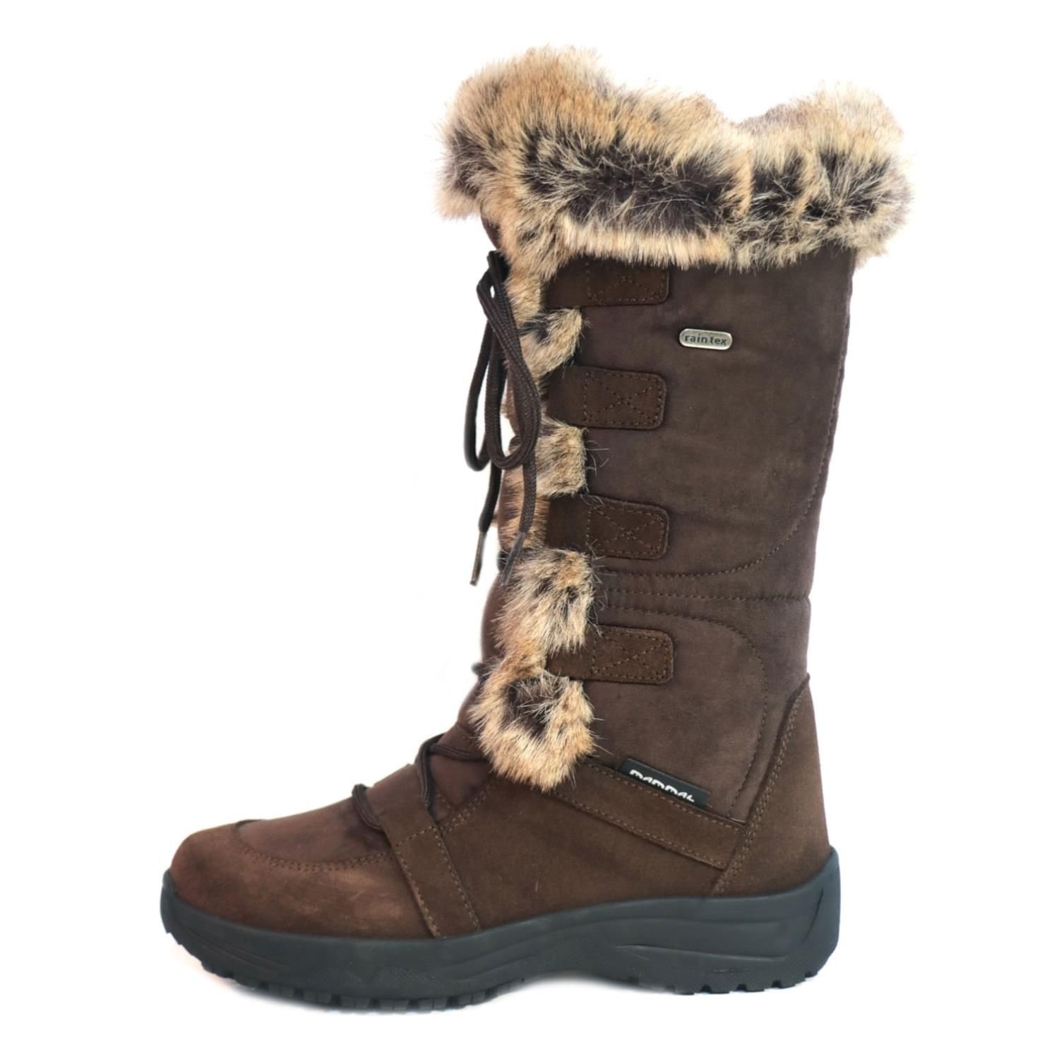 Mammal Mammal Women's 'Lucia2' Full Length Winter Boots with Flip-over Ice Grips in Brown - 4
