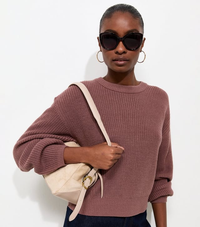 New Look Women's Dark Pink Ribbed Knit Meet The Jean Jumper New Look - 3