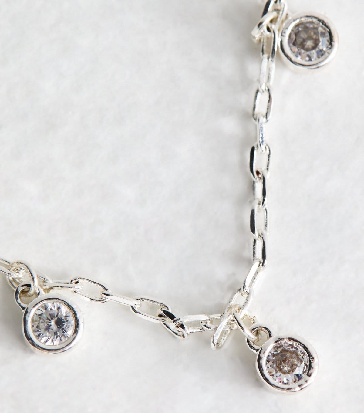 New Look Silver Tone Diamanté Charm Necklace New Look - 4