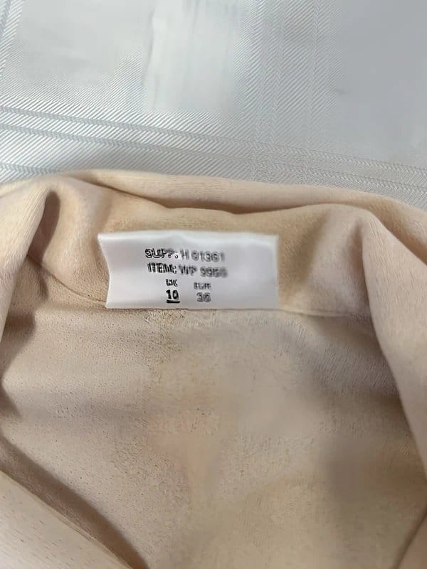 LOOK Fashion Cream Long Sleeve Collared Top - Size UK 10