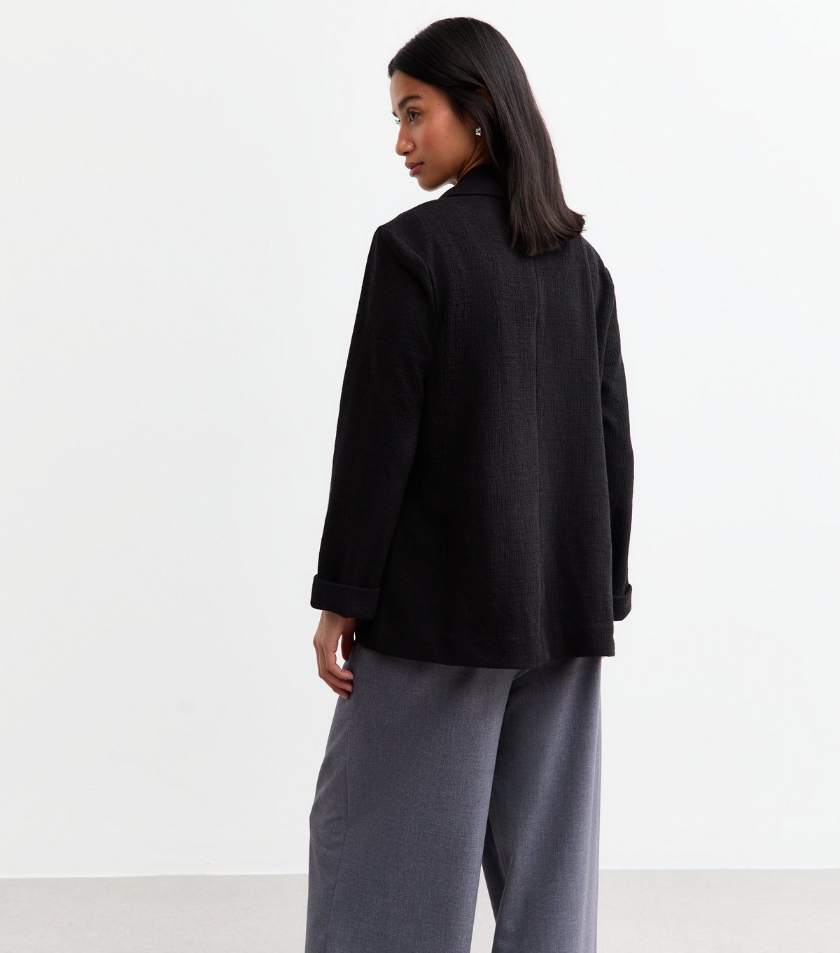 New Look Women's Petite Black Textured Blazer New Look - 4