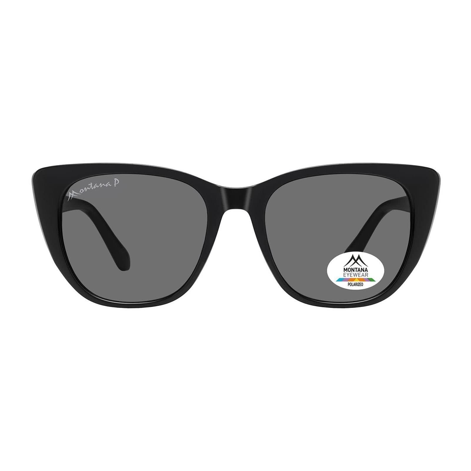 montana montana Women's Cat Eye Black Grey Polarized MP173