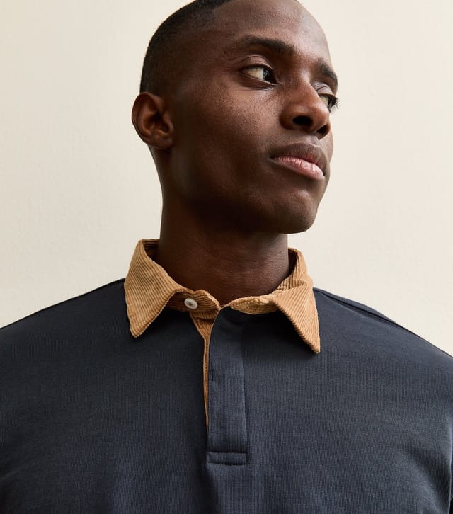 jack & jones Men's Navy Contrast Collar Polo Shirt Jack & Jones New Look - 2