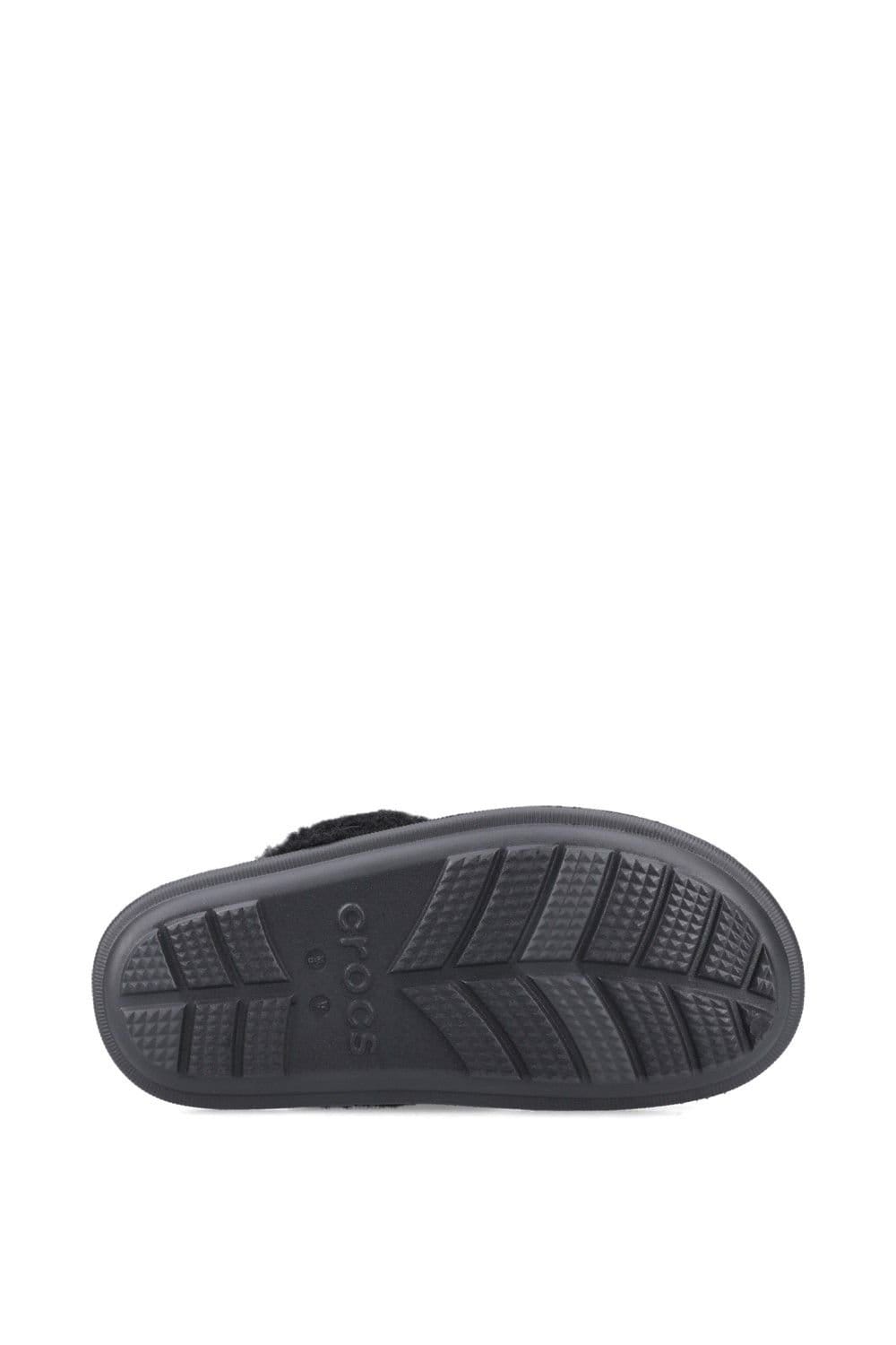 Crocs Crocs Men's Classic Fuzz Scuff in Black - 4