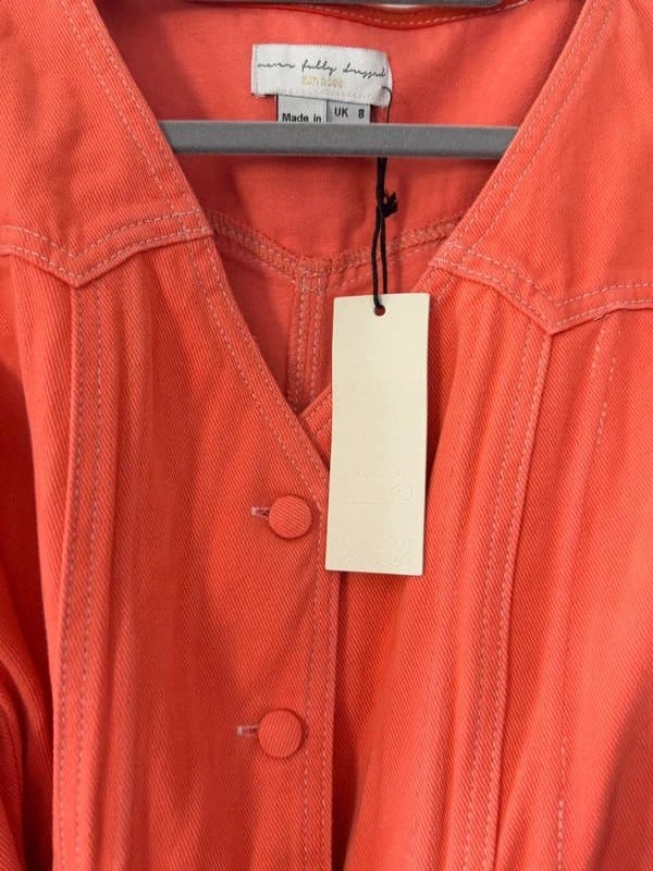 Never Fully Dressed Never Fully Dressed Orange Wash Denim Playsuit UK 8 (Fits UK 6) BNWT