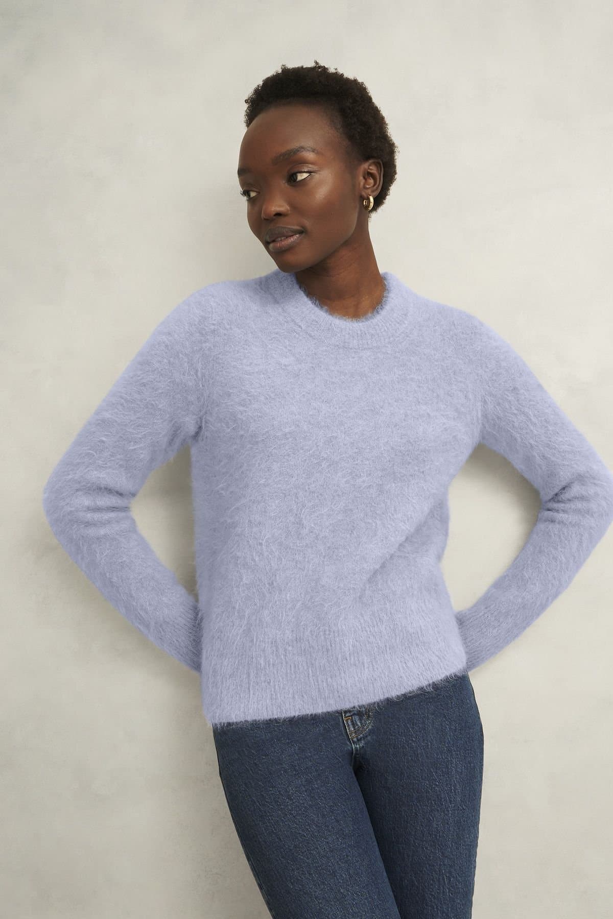 Hobbs London Hobbs London Baby Blue Alpaca Jumper