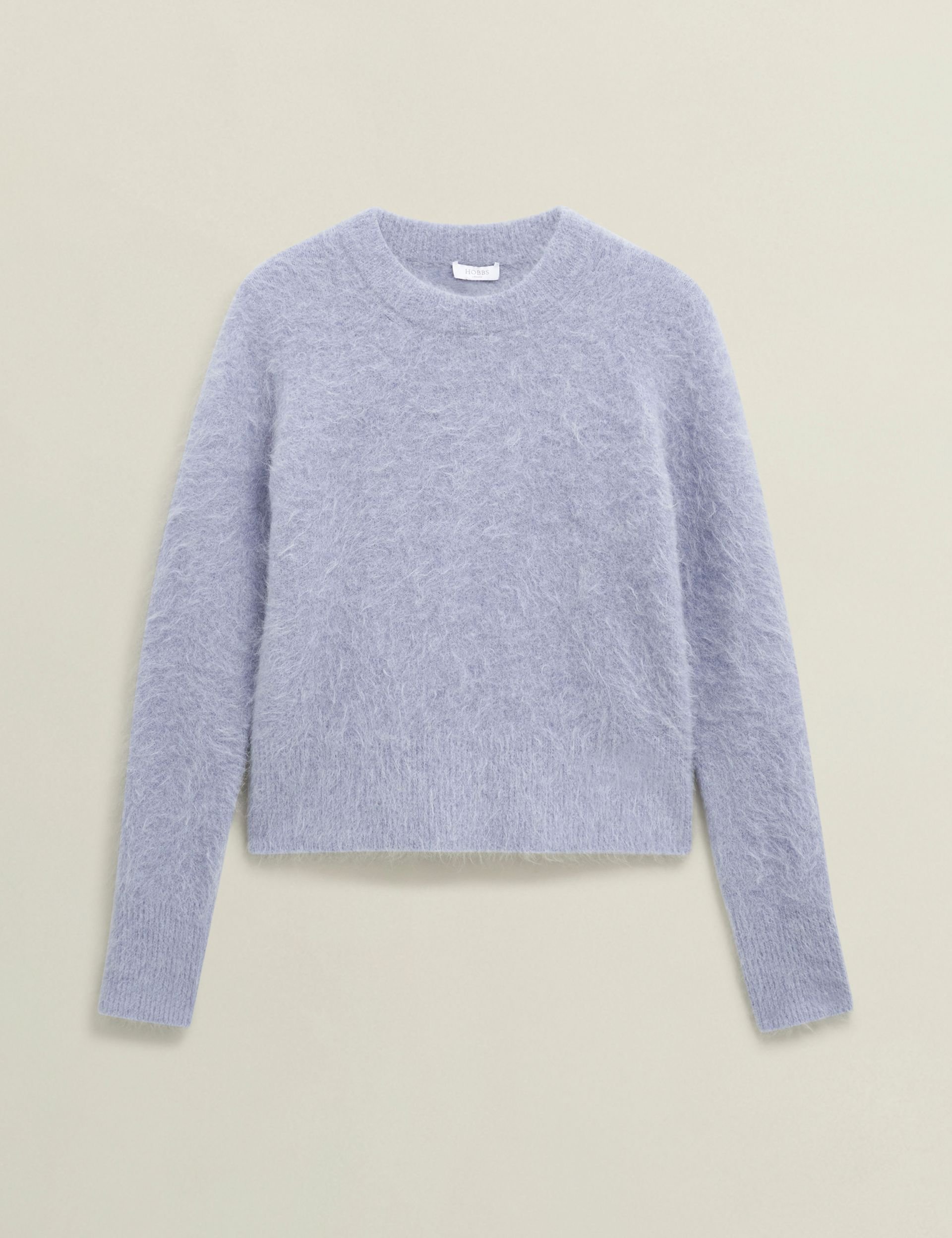 Hobbs London Hobbs London Women's Felicity Alpaca Blend Jumper in Baby Blue - 2