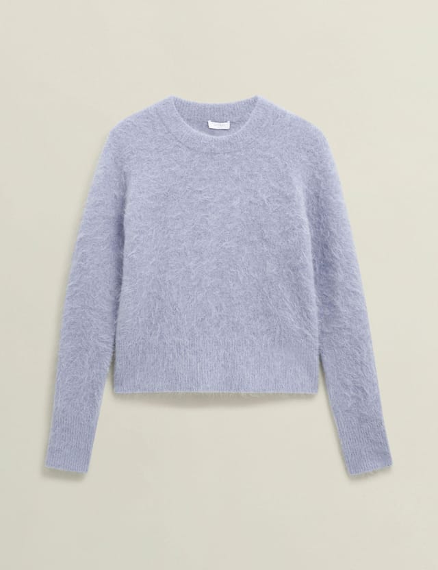 Hobbs London Hobbs London Women's Felicity Alpaca Blend Jumper in Baby Blue - 2