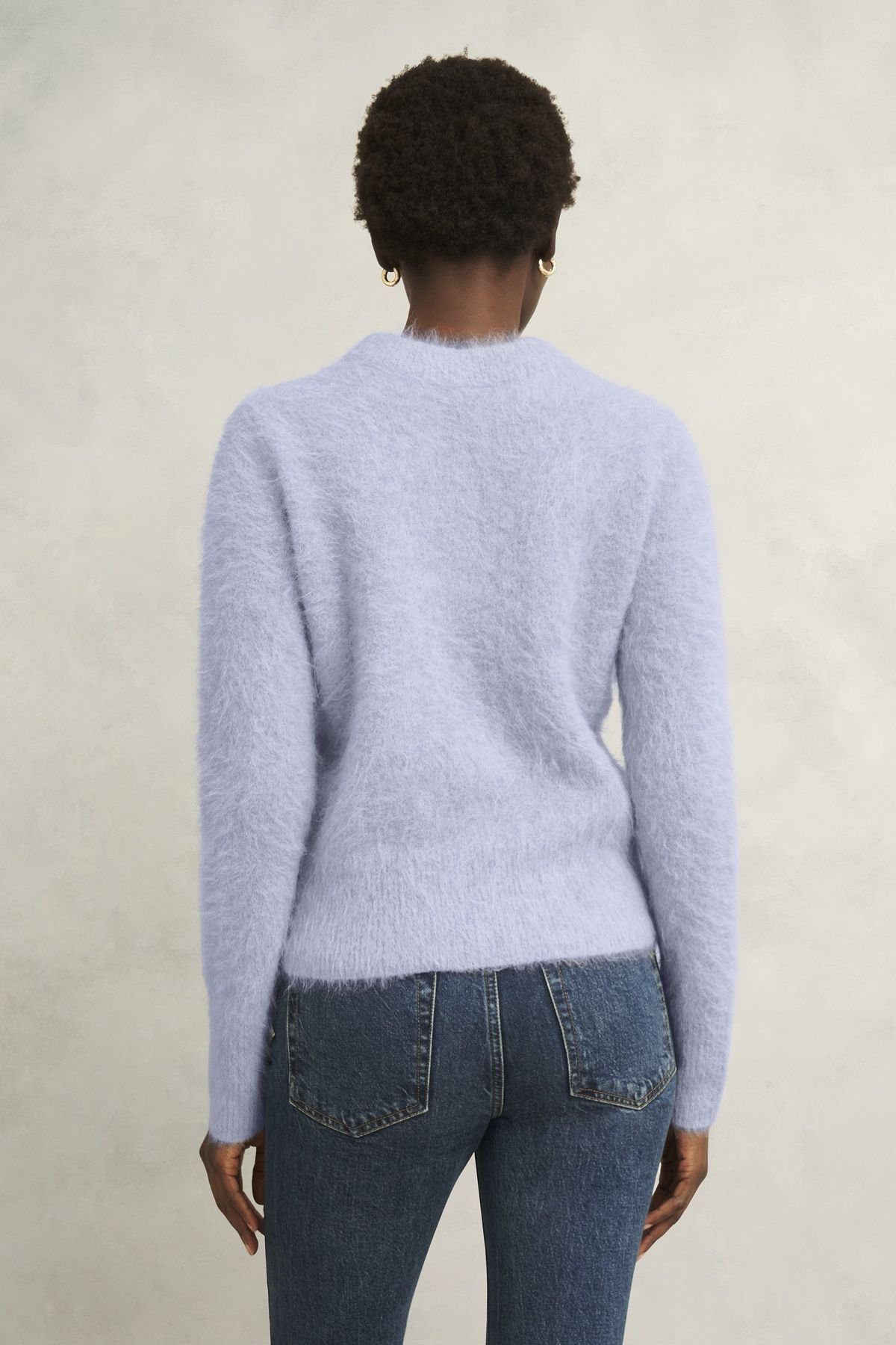 Hobbs London Hobbs London Women's Felicity Alpaca Blend Jumper in Baby Blue - 4