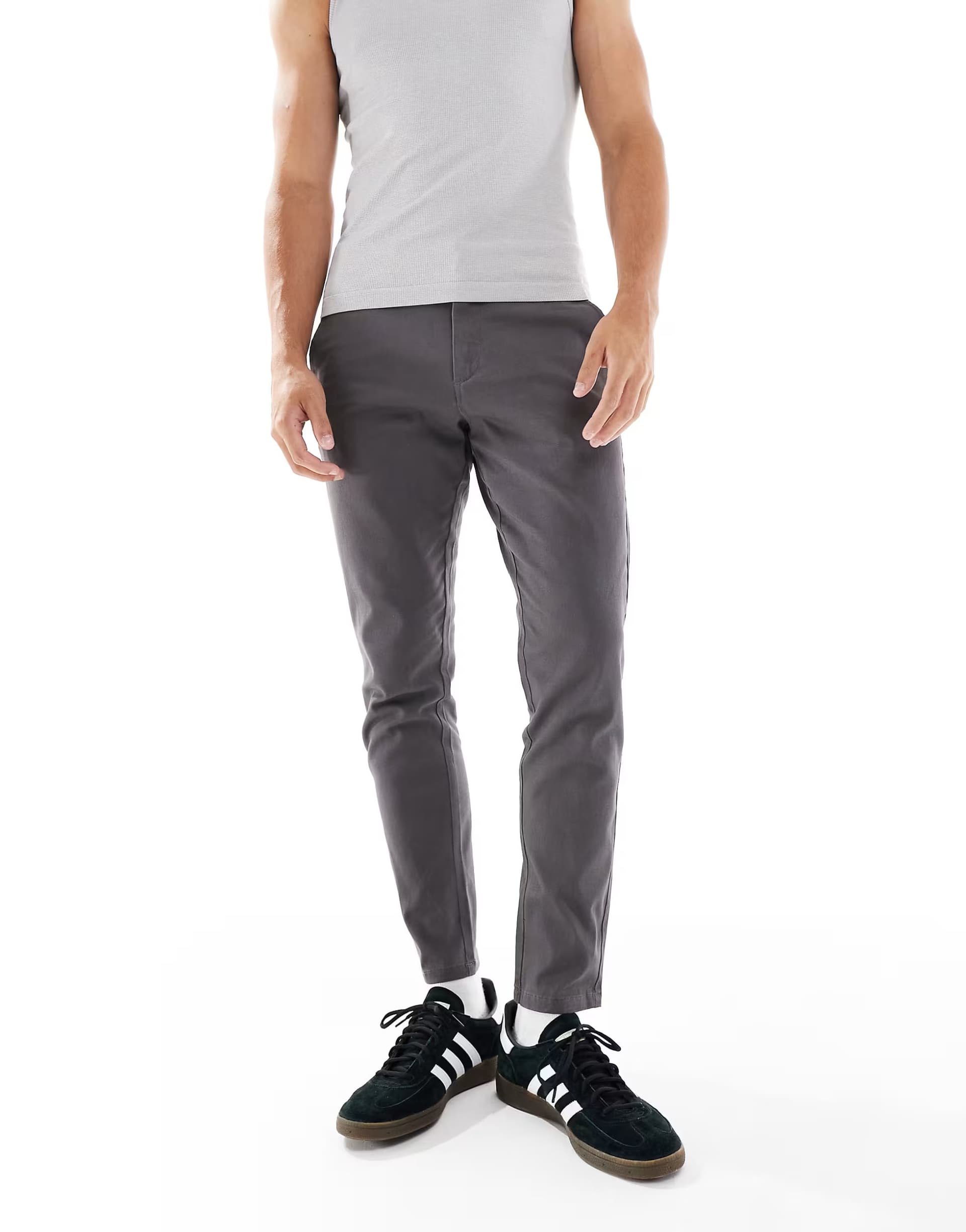 ASOS ASOS JJ Rebel Grey Slim Chino