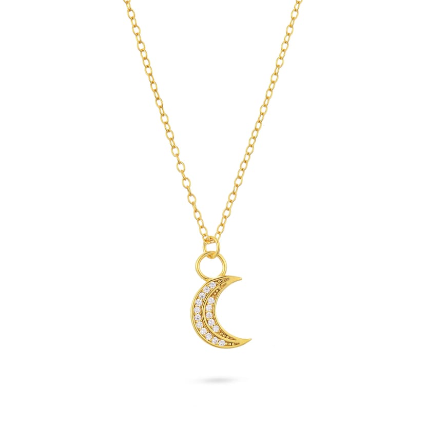 Gold Trip Gold Trip Women's Celestial Moon Necklace in Gold - 1