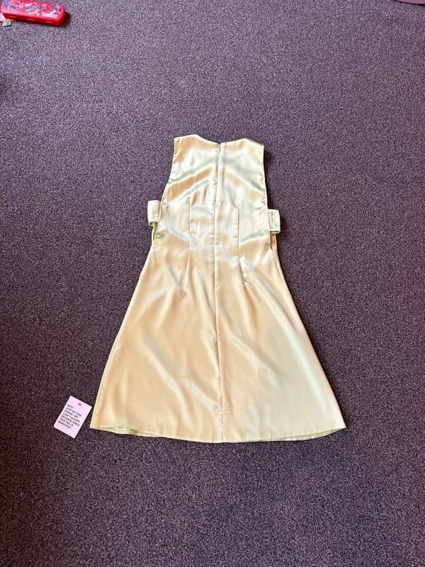 ASOS ASOS Petrie green silk dress with side cut outs