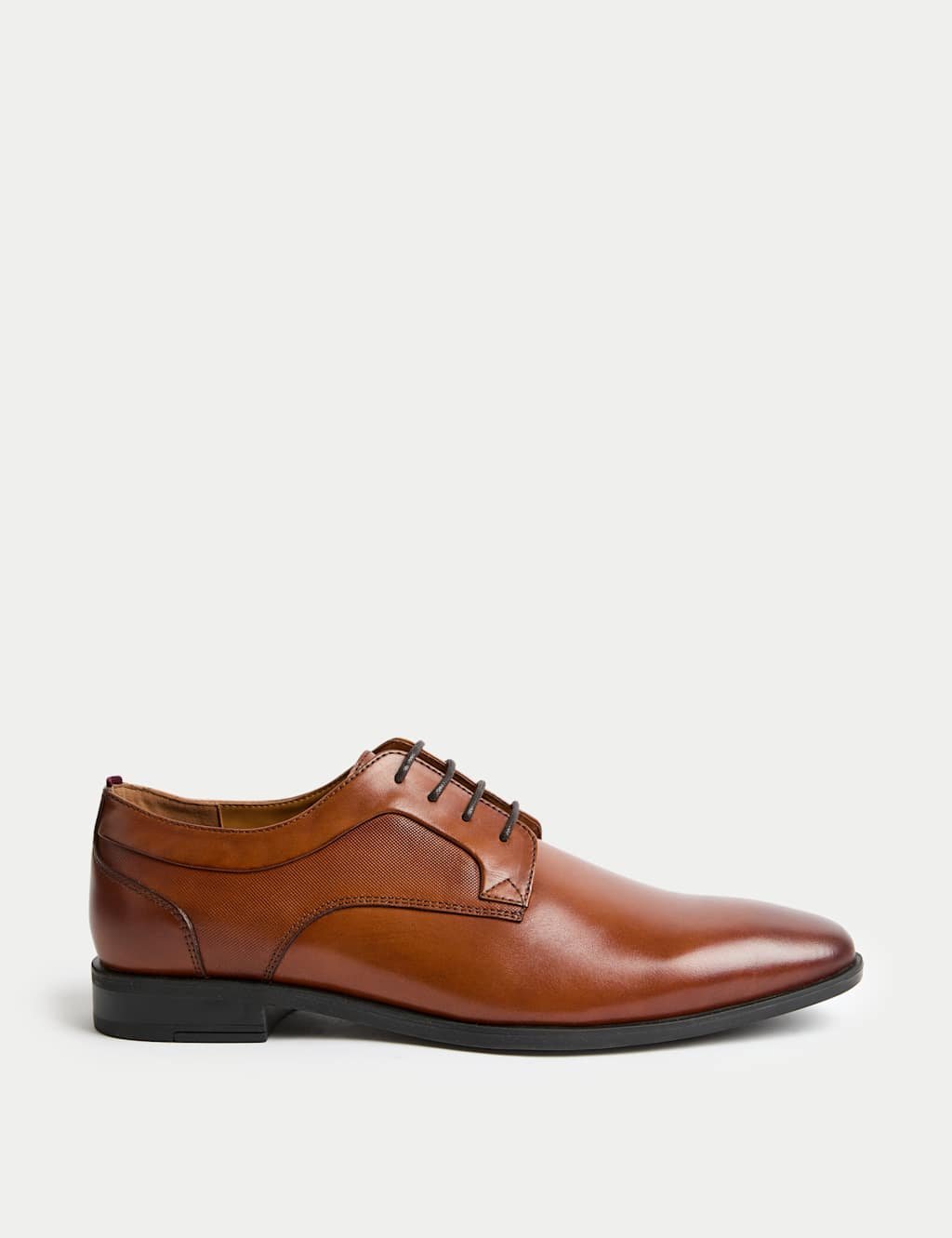 Marks & Spencer M&S Leather Derby Shoes Tan - 1