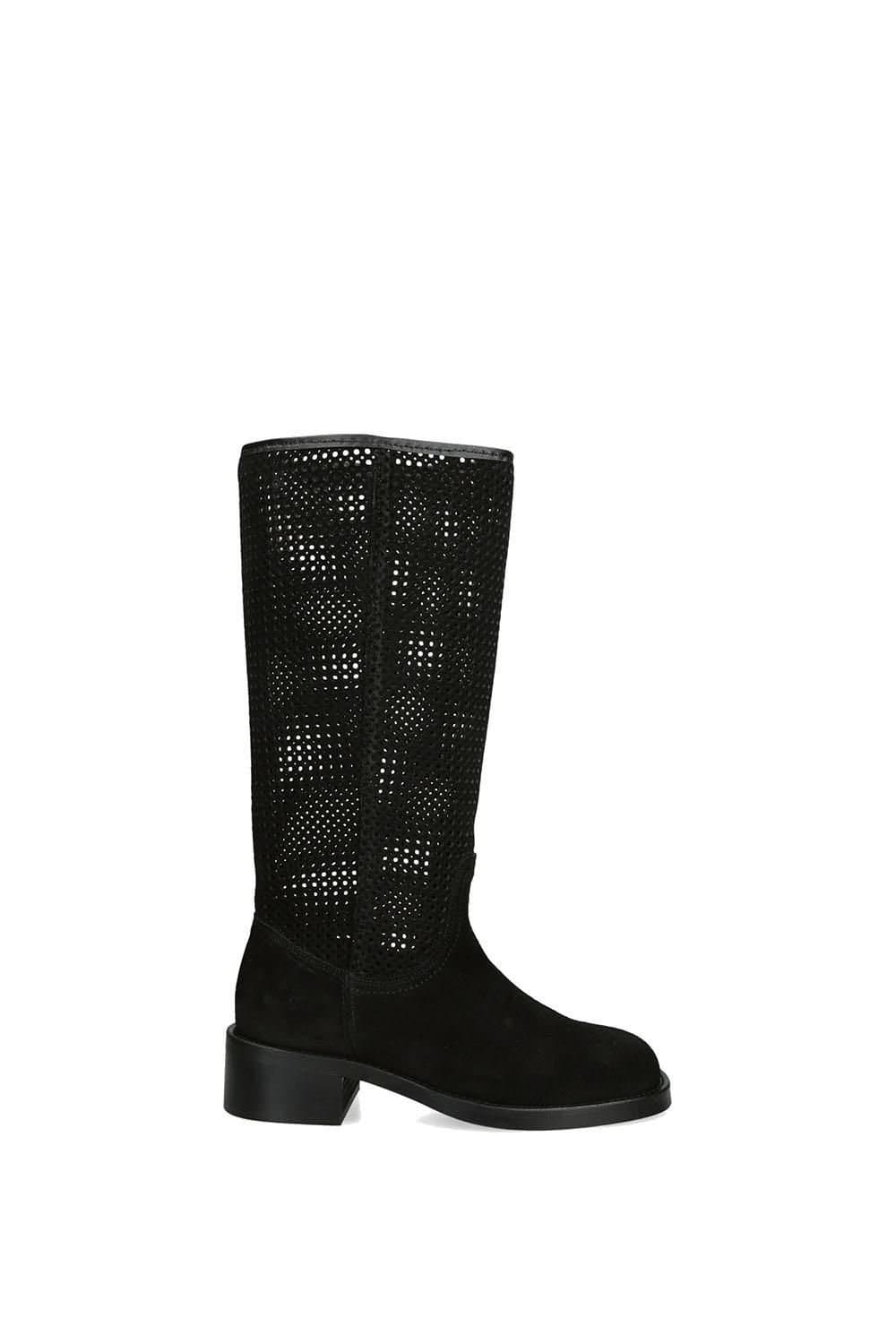 Steve Madden STEVE MADDEN Women's 'Riggs Black' Leather Boots in Black