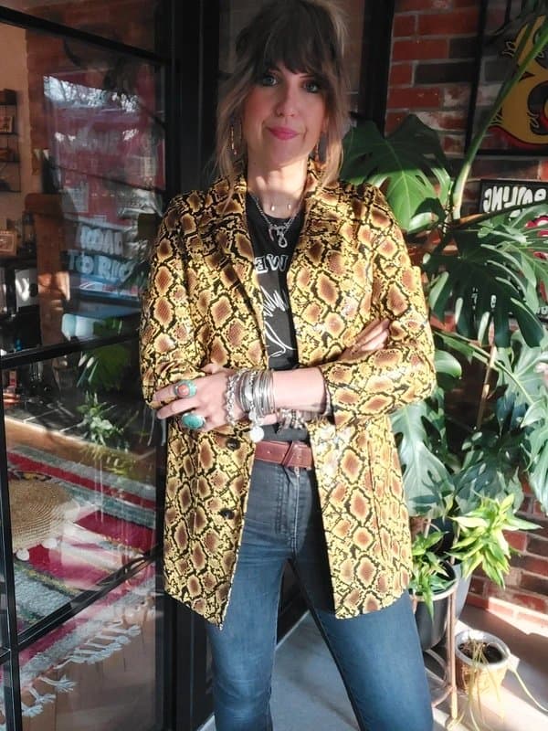 Topshop Topshop vinyl snake skin jacket