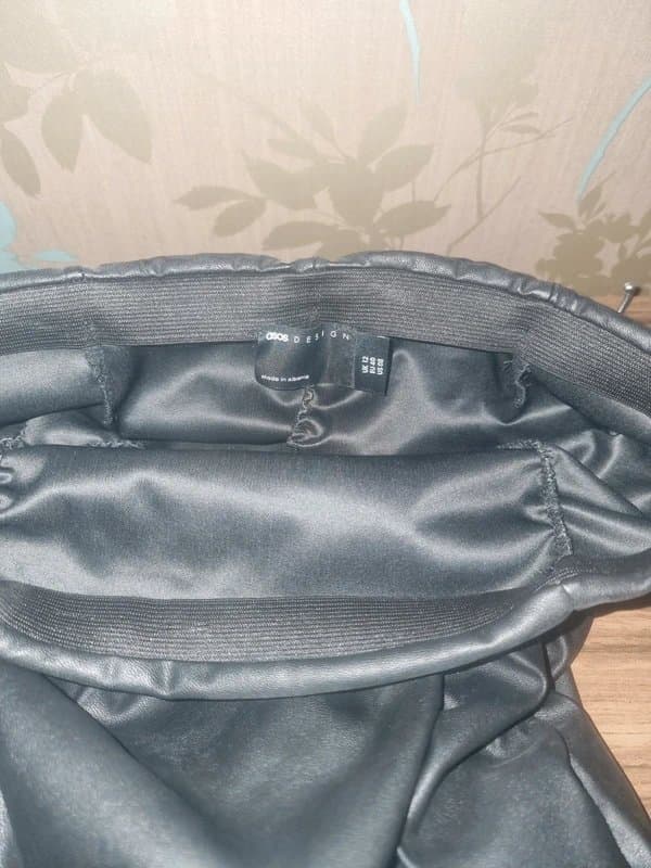 ASOS Asos faux leather black mini skirt