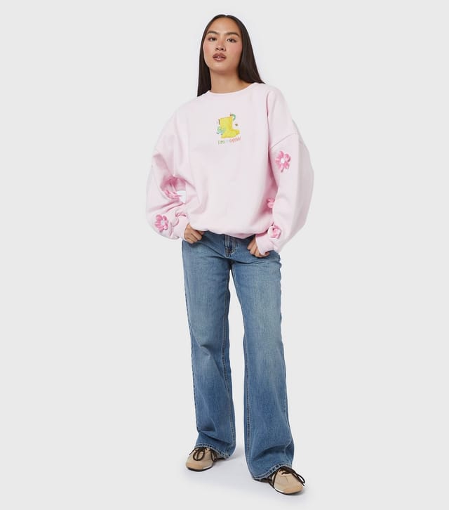 Skinnydip Women's Pink Hungry Caterpillar Bloom Sweatshirt Skinnydip New Look - 3