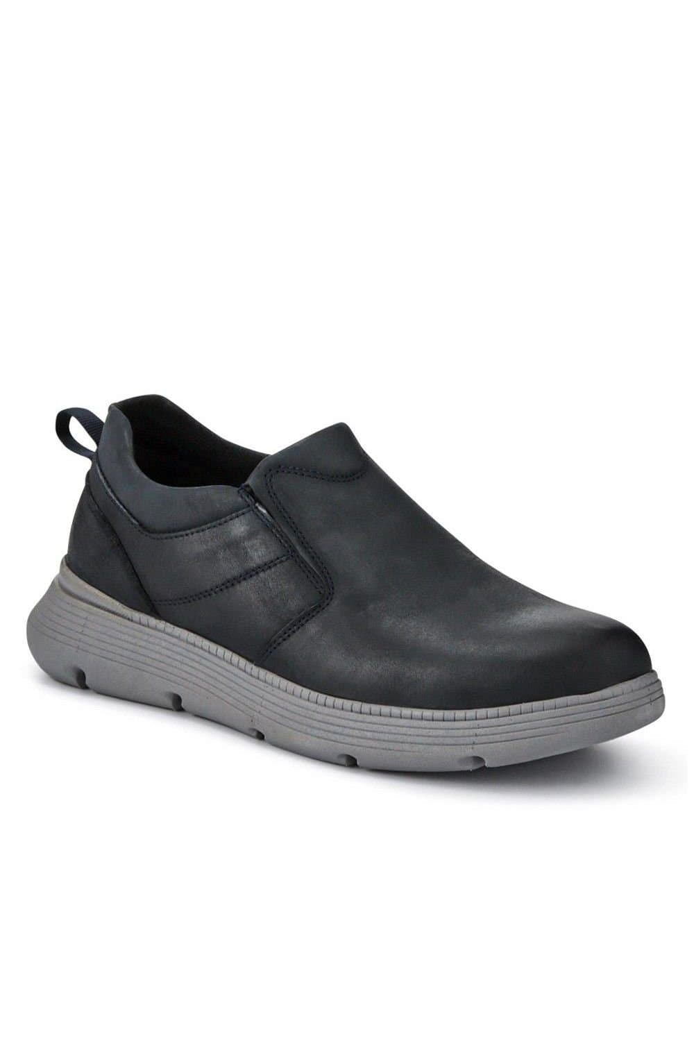 Pavers Pavers Men's Casual Leather Slip-On Shoes in Navy