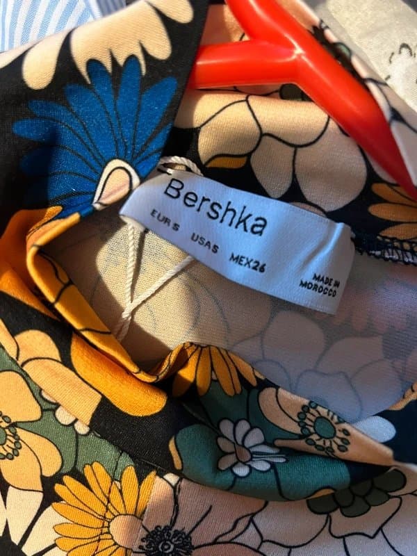 Bershka Floral crop top