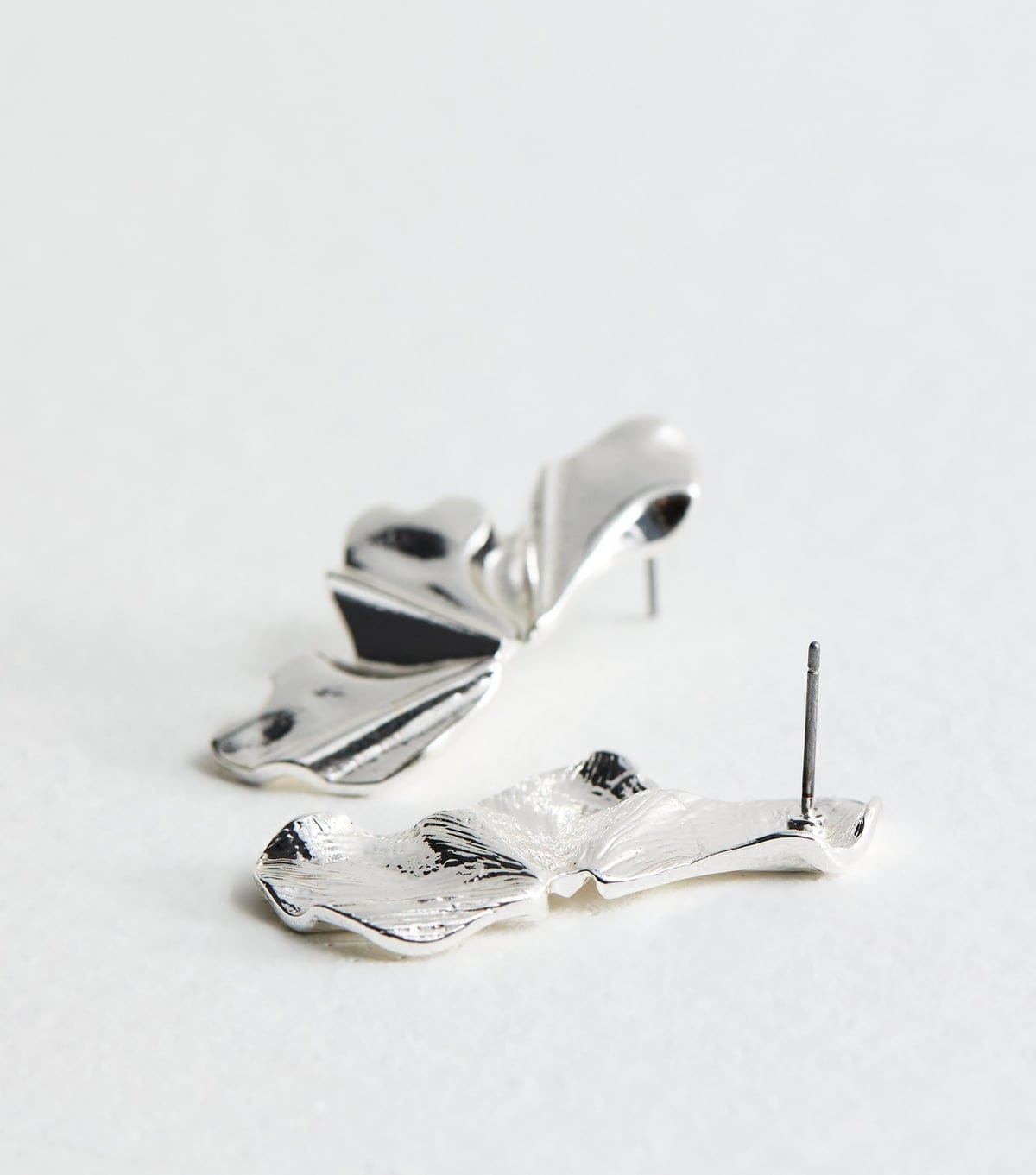 New Look Silver Tone Half Petal Stud Earrings New Look - 4