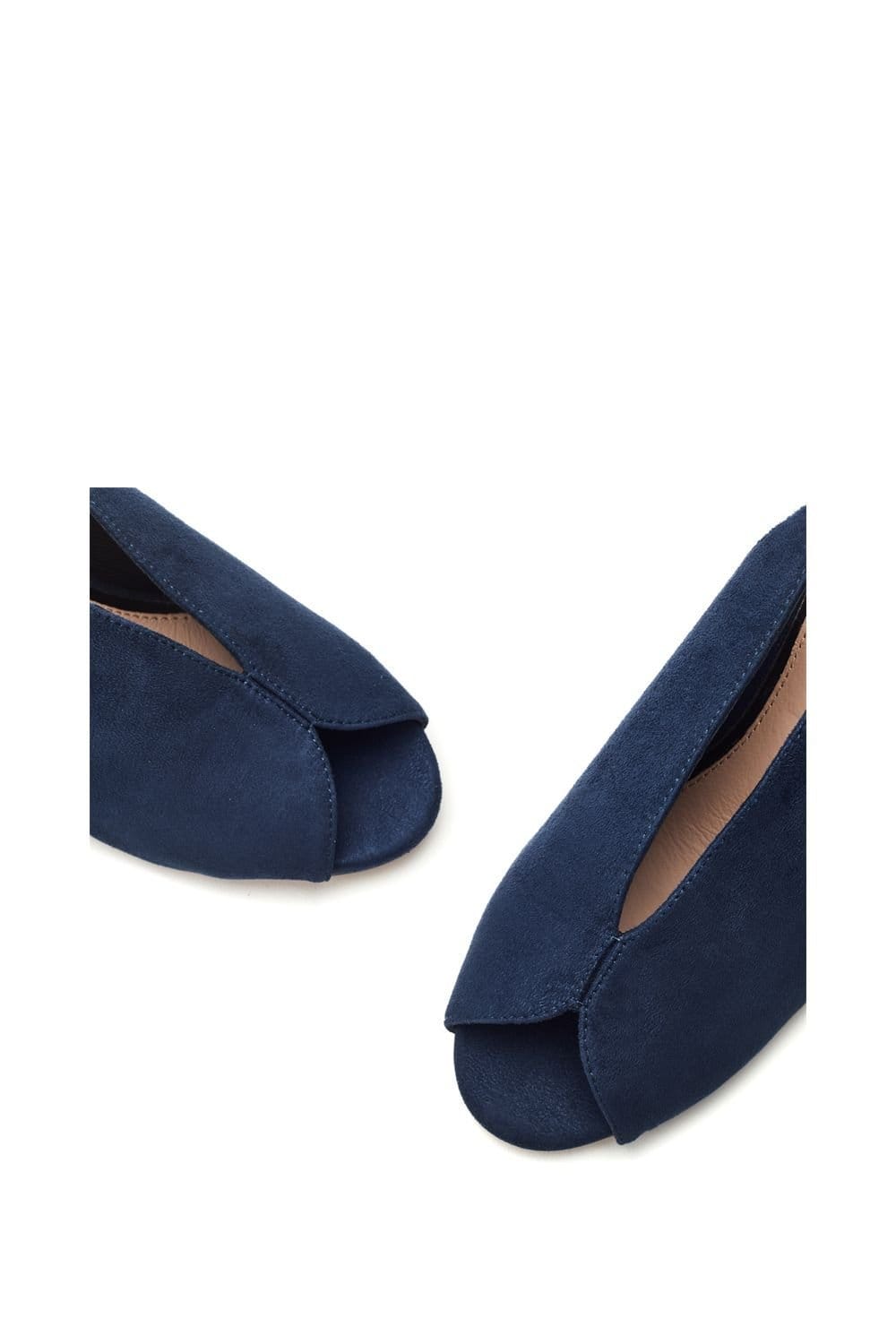 Moda in Pelle Moda In Pelle Women's 'Maeva' Alcantara Peep Toe Shoes in Navy - 4