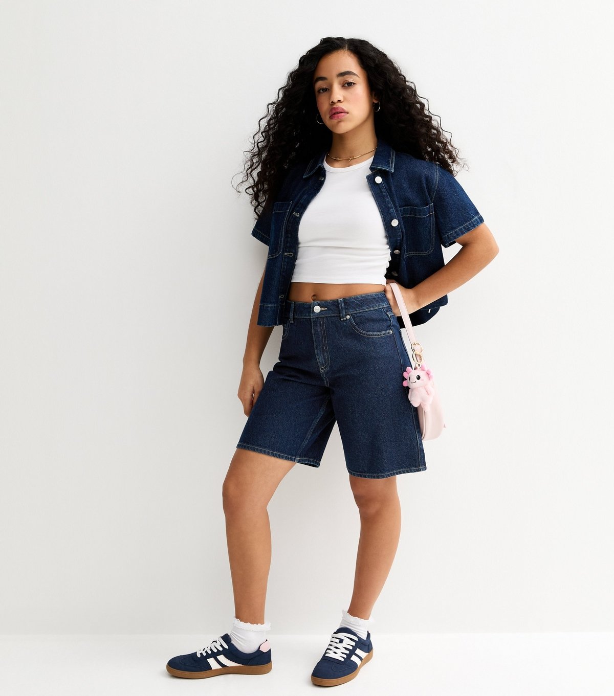 New Look Girls' Blue Denim Bermuda Shorts New Look - 2
