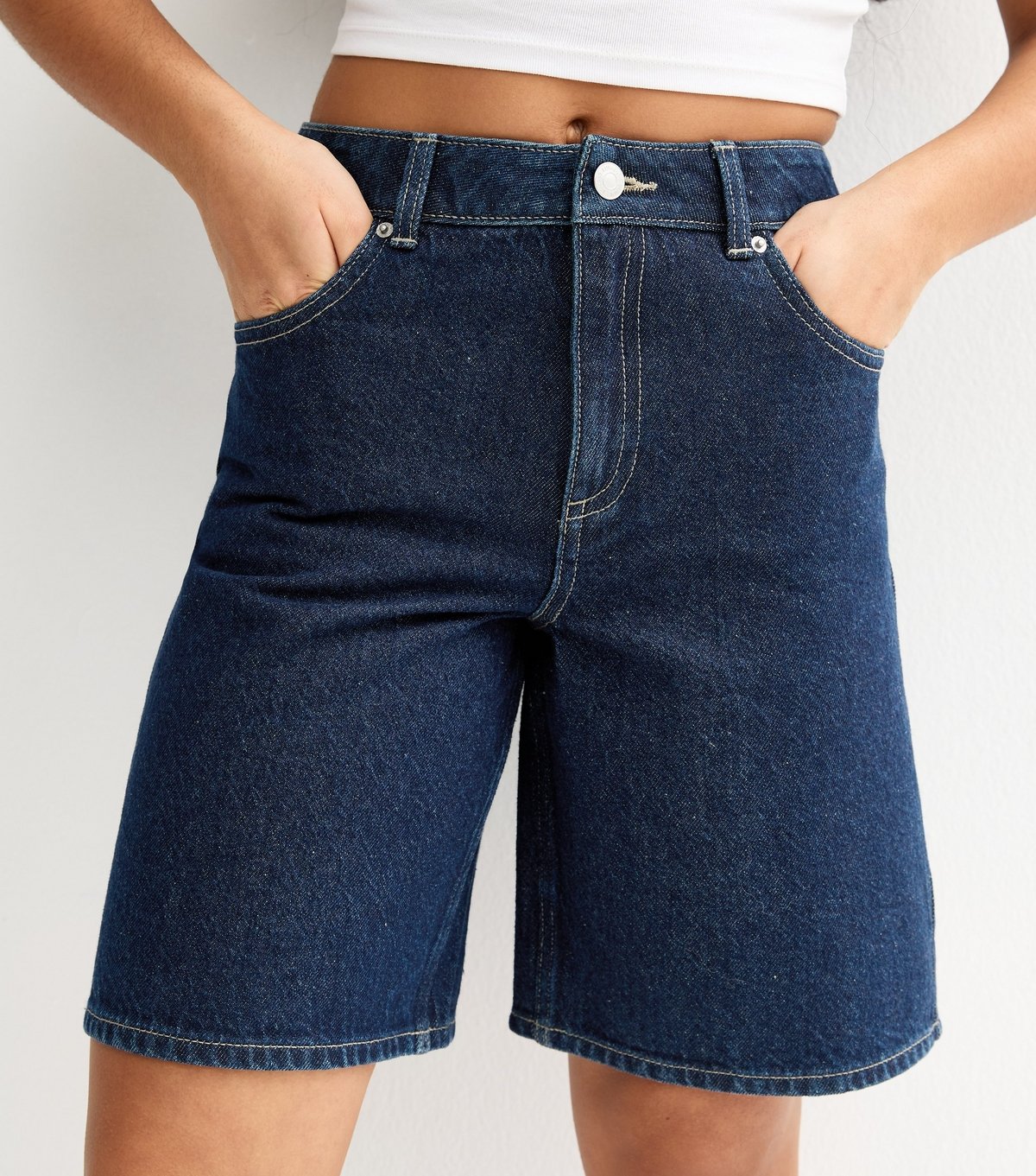 New Look Girls' Blue Denim Bermuda Shorts New Look - 3