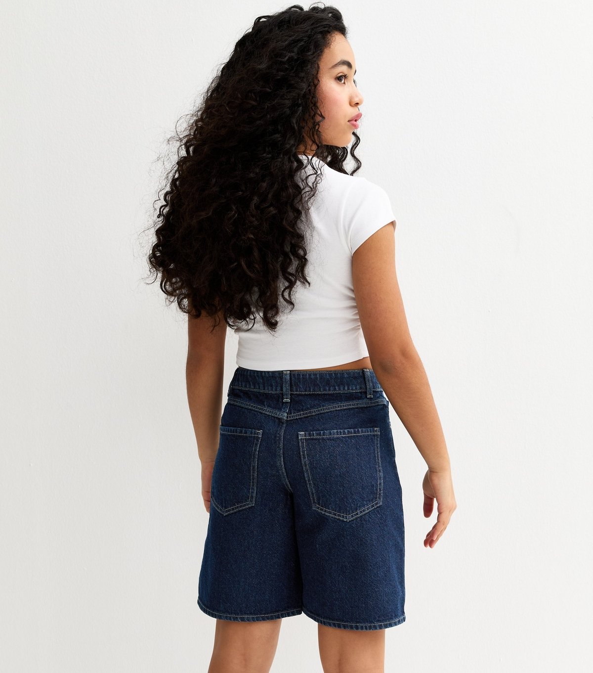 New Look Girls' Blue Denim Bermuda Shorts New Look - 4