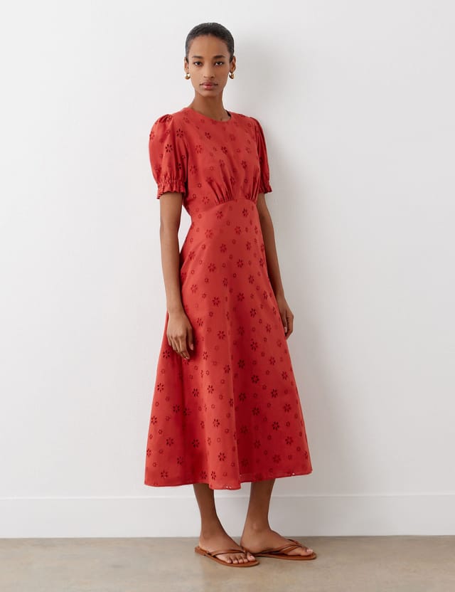 Finery London Finery London Women's Mela Lace Midi Dress in Scarlet - 2