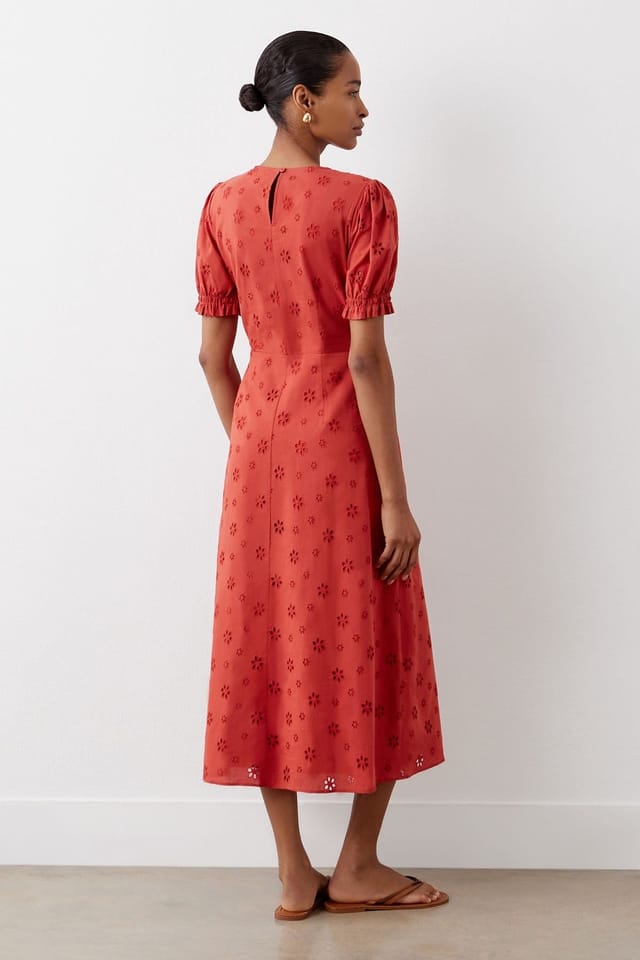 Finery London Finery London Women's Mela Lace Midi Dress in Scarlet - 3