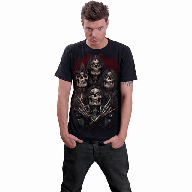Spiral Spiral Men's FACES OF GOTH - T-Shirt Black - 3