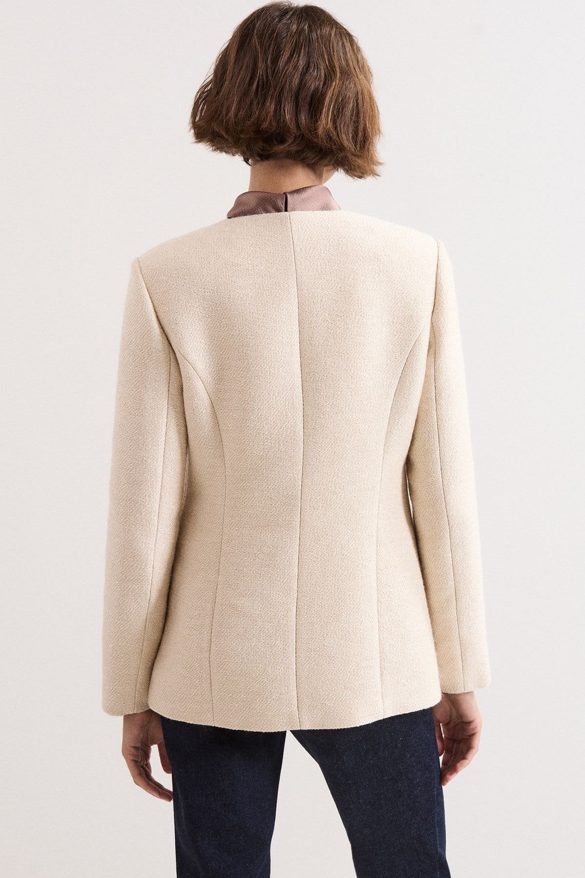 Phase Eight Phase Eight Women's Graziella Boucle Jacket in Cream - 4