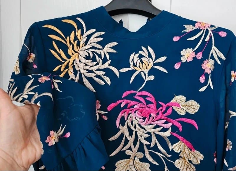 ASOS Asos design floral pleated dress, size UK 16.